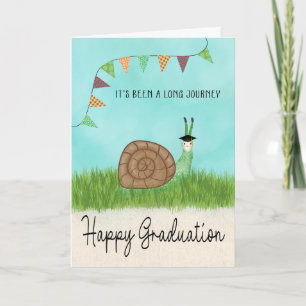 Tarjeta Caracol de largo viaje de graduación