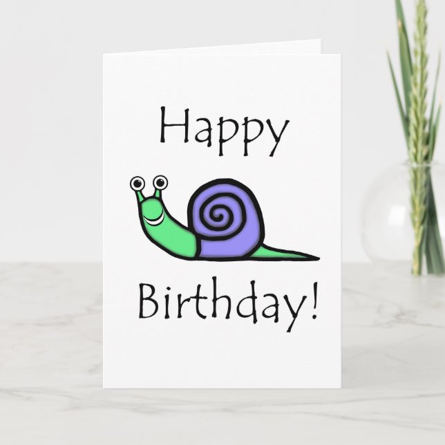 Tarjeta Caracol del cumpleaños (Anverso)