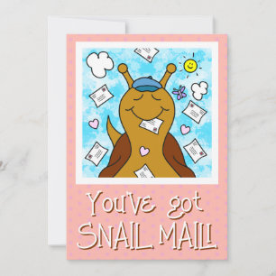 Tarjeta Caracol lindo que has recibido saludo de correo