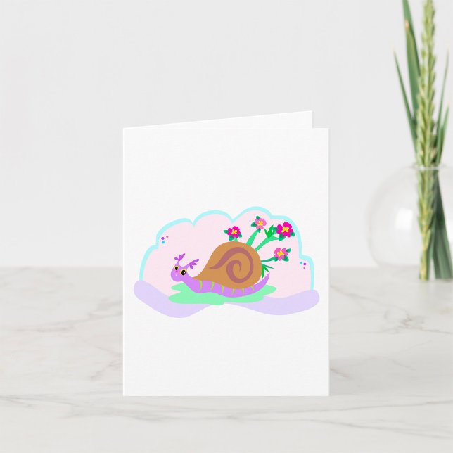 Tarjeta Caracol morado con concha de flor (Subido por el creador)