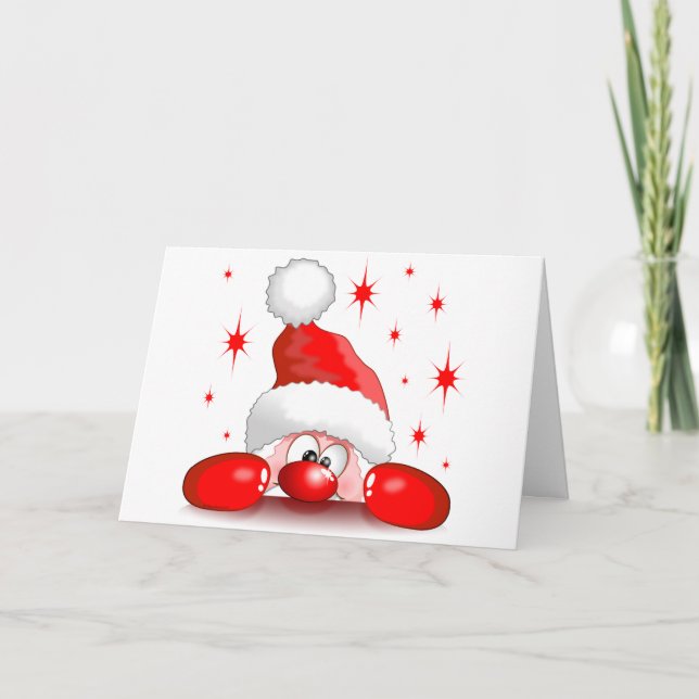 Tarjeta Carácter de búsqueda de Santa Personalizado (Anverso)