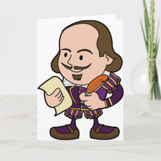 Tarjeta Carácter lindo de William Shakespeare