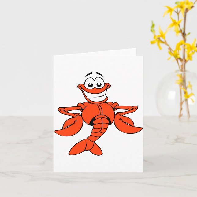 Tarjeta Carácter sonriente de langosta Personalizado (Subido por el creador)