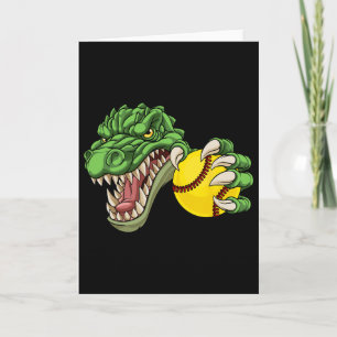Tarjeta Carácter suave de cocodrilo caimán dinosaurio
