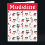 Tarjeta Caracteres de Navidades personalizados<br><div class="desc">Esta tarjeta de Navidades personalizada incluye los caracteres de la tripulación de Navidades.</div>