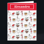 Tarjeta Caracteres de Navidades personalizados<br><div class="desc">Esta tarjeta de Navidades personalizada incluye los caracteres de la tripulación de Navidades.</div>