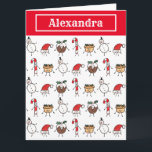 Tarjeta Caracteres de Navidades personalizados<br><div class="desc">Esta tarjeta de Navidades personalizada incluye los caracteres de la tripulación de Navidades.</div>