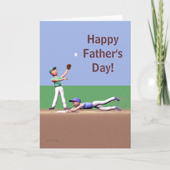 Tarjeta Caracteres del béisbol del día de padres (Anverso)