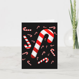Tarjeta Caramelo de Caña de Navidad Alegre y Brillante Roj