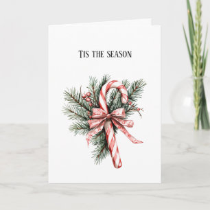 Tarjeta Caramelo de Navidad Rojo de Abeto