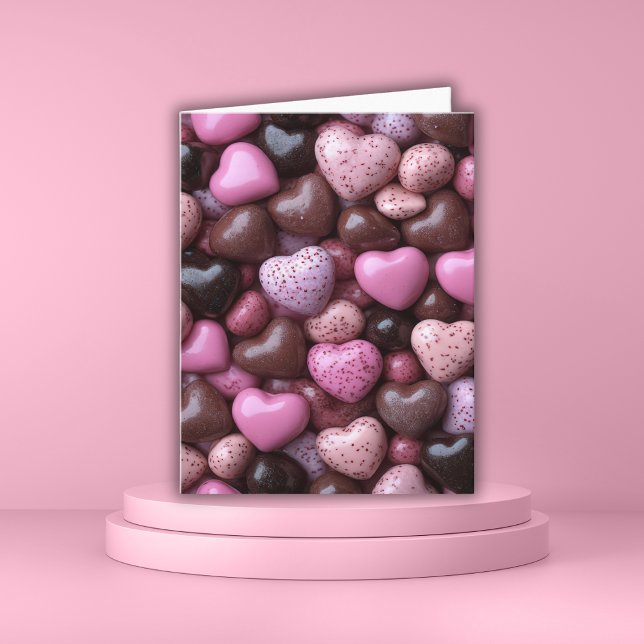 Tarjeta Caramelos rosados saluda a Valentine (Subido por el creador)