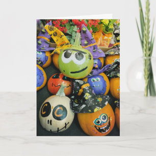 Tarjeta Caras de Halloween
