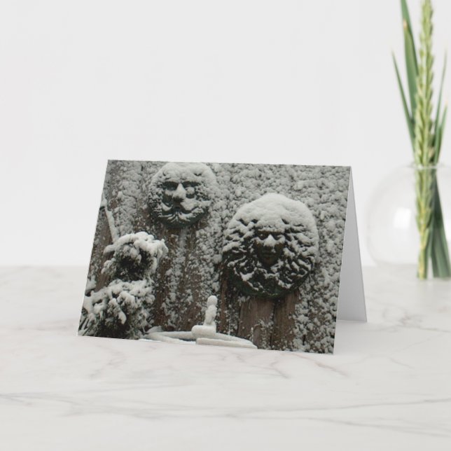 Tarjeta Caras nevadas (Anverso)