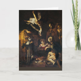 Tarjeta Caravaggio - Escena de la Natividad - Felices Fies