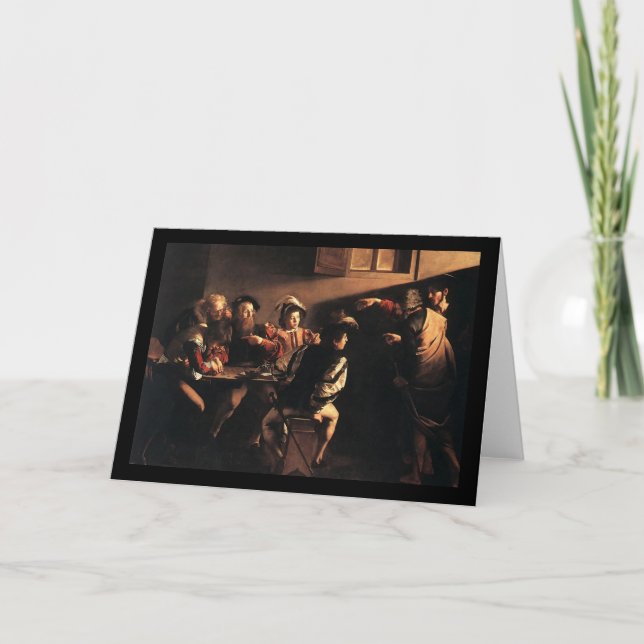 Tarjeta Caravaggio la llamada de St Matthew (Anverso)