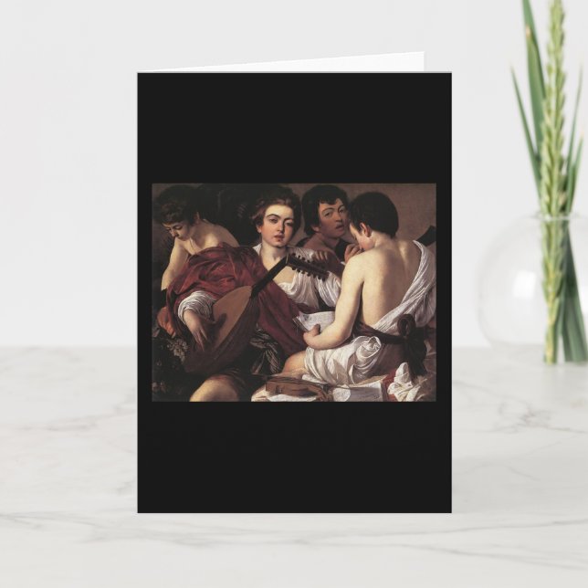 Tarjeta Caravaggio los músicos (Anverso)