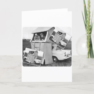 Tarjeta Caravana de camping de coches de época