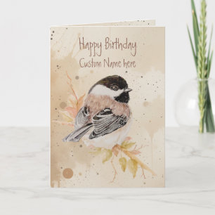 Tarjeta Carbonero De Nombre Personalizado Cumpleaños Pájar