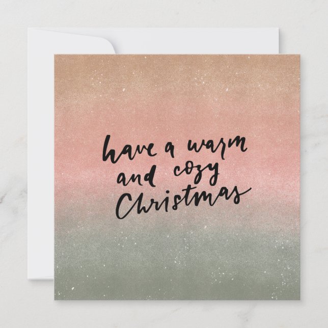 Tarjeta Card (13,3x13,3cm)- Have A Warm And Cozy Christmas (Anverso)