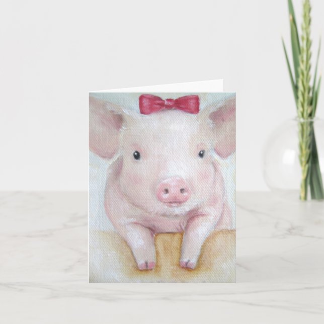 Tarjeta Card/Animal- Baby Pig Card (Anverso)
