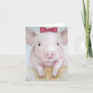 Tarjeta Card/Animal- Baby Pig Card