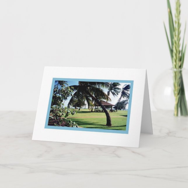 Tarjeta Card-Poipu Beach Park, Kauai, Hawaii (Anverso)