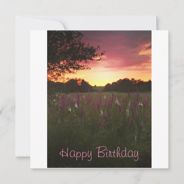 Tarjeta Card Wild Foxglove Meadow (Anverso)