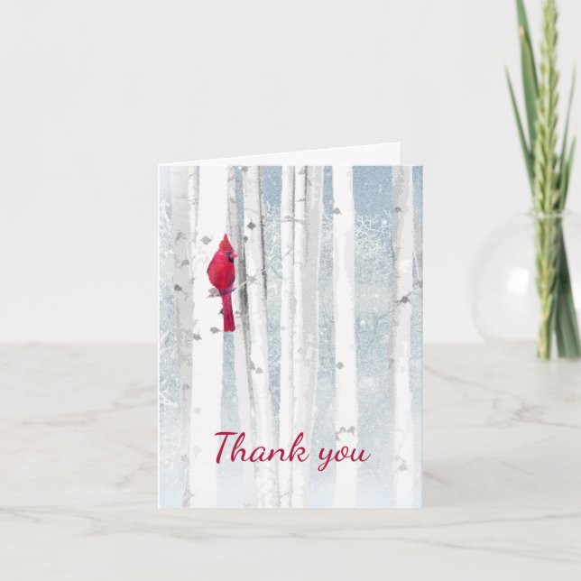 Tarjeta Cardenal de Navidad Gracias por Ser Tan Bendición (Anverso)