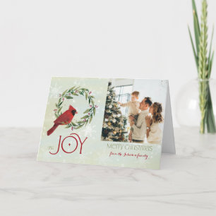 Tarjeta Cardenal Personalizado de navidades en Wreath
