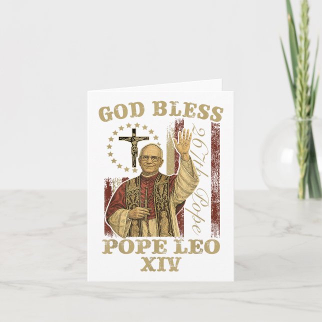 Tarjeta Cardenal Robert Prevost Papa León Xiv 2 (Anverso)