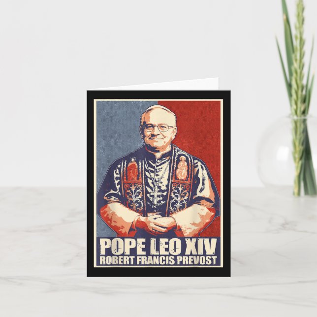 Tarjeta Cardenal Robert Prevost Papa León Xiv 4 (Anverso)