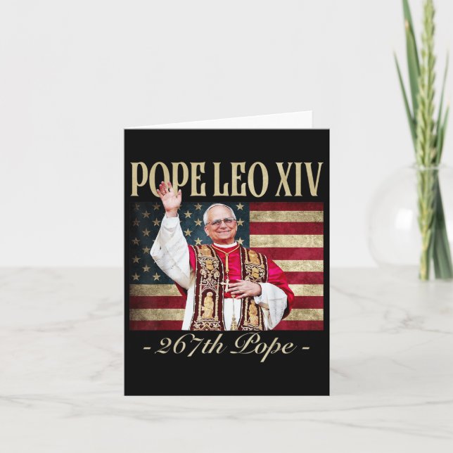 Tarjeta Cardenal Robert Prevost Papa León Xiv 6 (Anverso)