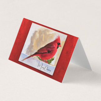 Tarjeta Cardenal Rojo - Feliz Navidad