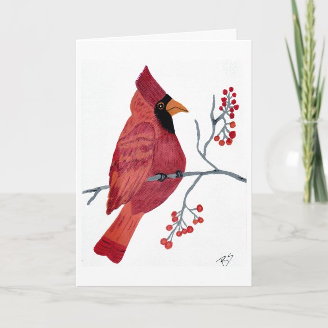 Tarjeta Cardenal rojo Notecard (Anverso)