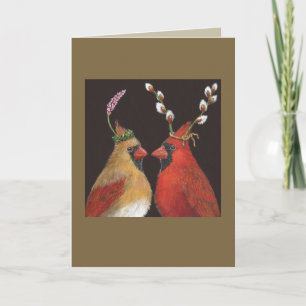 Tarjeta Cardenales de primavera