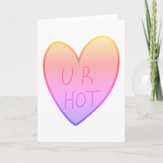 Tarjeta Cardíaca Candy Candy Candy Funny U R Hot p (Anverso)