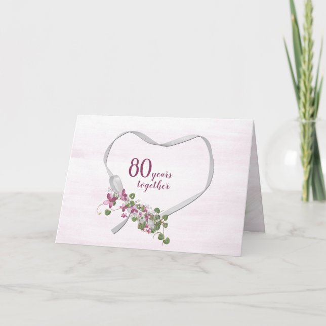 Tarjeta cardíaca de cinta de Cinta de 80 años (Anverso)