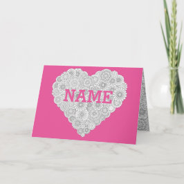 Tarjeta cardíaca del Día de la Madre personalizar: