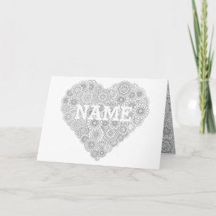 Tarjeta cardíaca del Día de la Madre personalizar: