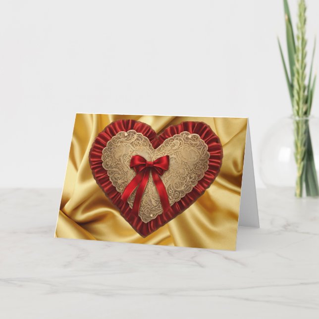 Tarjeta cardíaca El día de San Valentín de cinta r (Anverso)