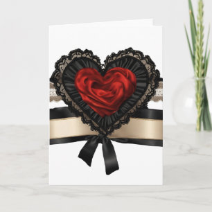 Tarjeta cardíaca El día de San Valentín de cinta r