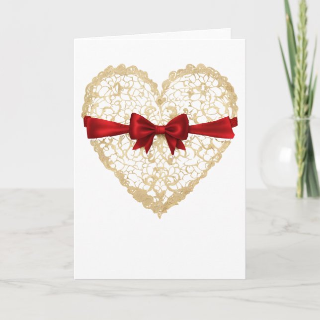 Tarjeta cardíaca El día de San Valentín de la cint (Anverso)