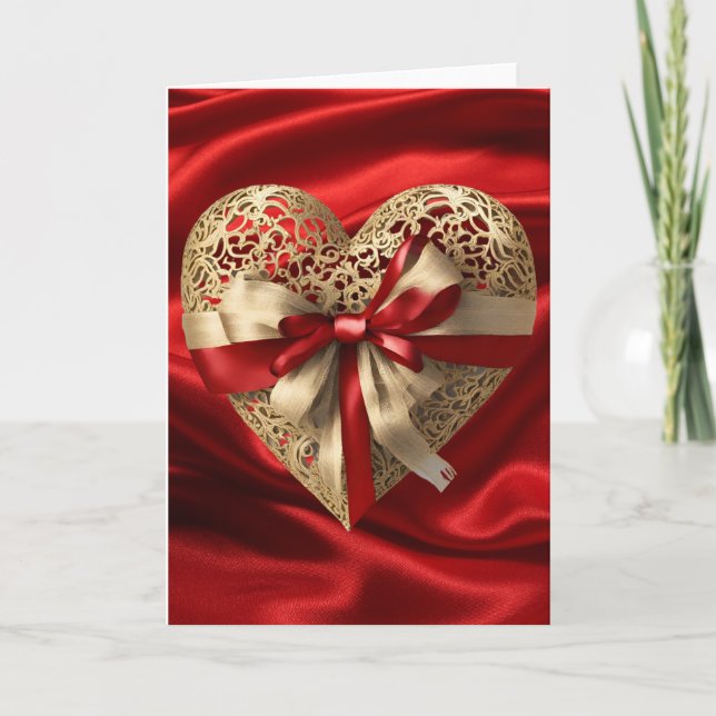 Tarjeta cardíaca El día de San Valentín de la cint (Anverso)