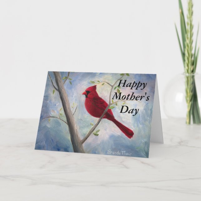 tarjeta cardinal del día de madre (Anverso)