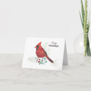 Tarjeta Cardinal Happy Holidays Card