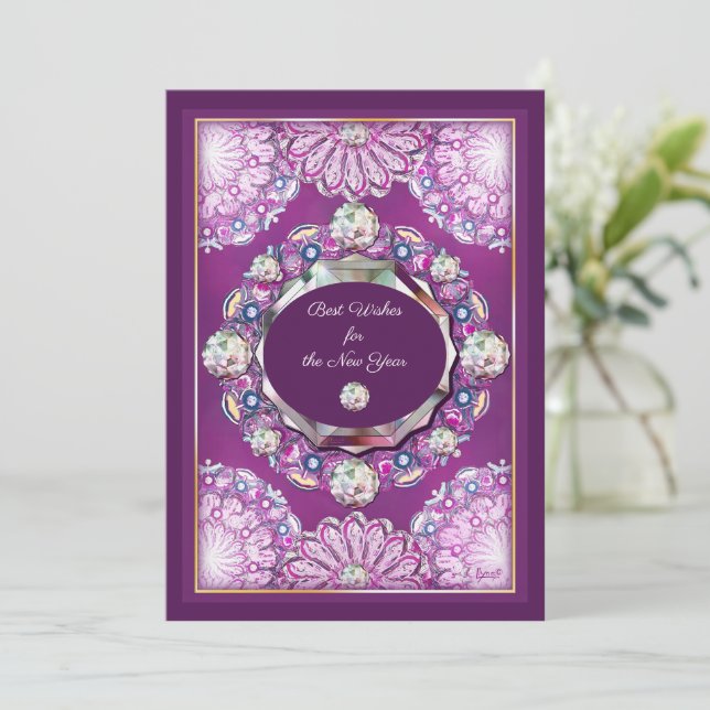 Tarjeta Cardinal red Rosace (Anverso de pie)