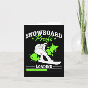 Tarjeta Cargando Profi De Snowboard En Nieve De Estilo Lib
