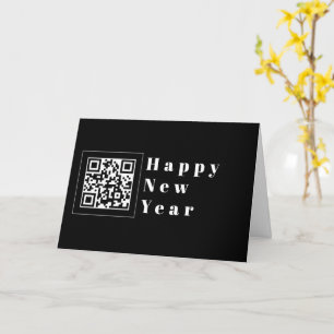 Tarjeta Cargar tu propio código QR   Años nuevos felices