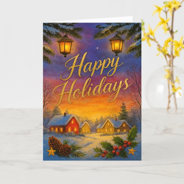 Tarjeta 'Caribbean Holidays' Folded Greeting Card (flor amarilla)