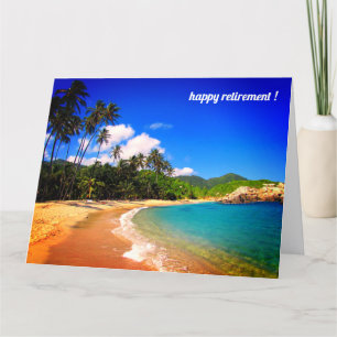 Tarjeta caribeño brillante grande en retiro